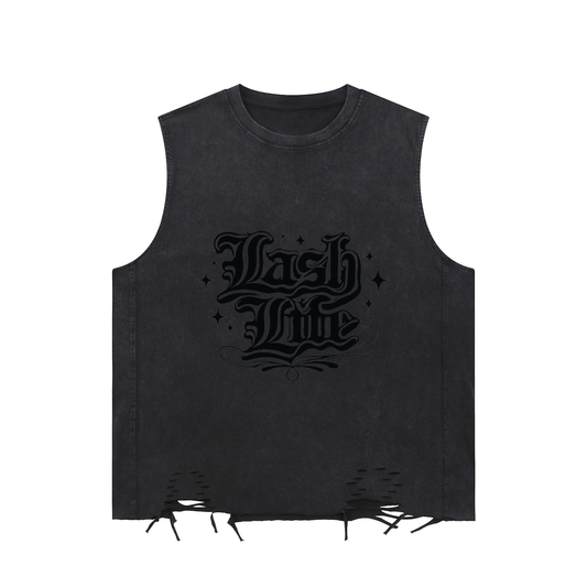 Snow Washed Raw-Hem Tank Top