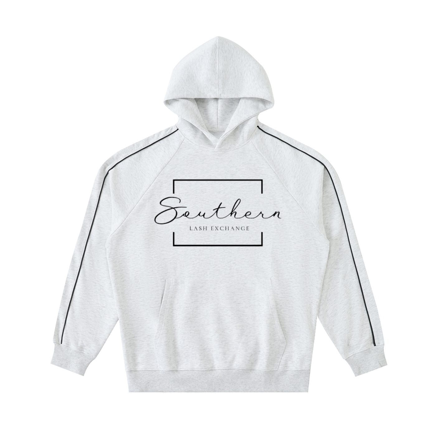 Contrast Piping Raglan Hoodie